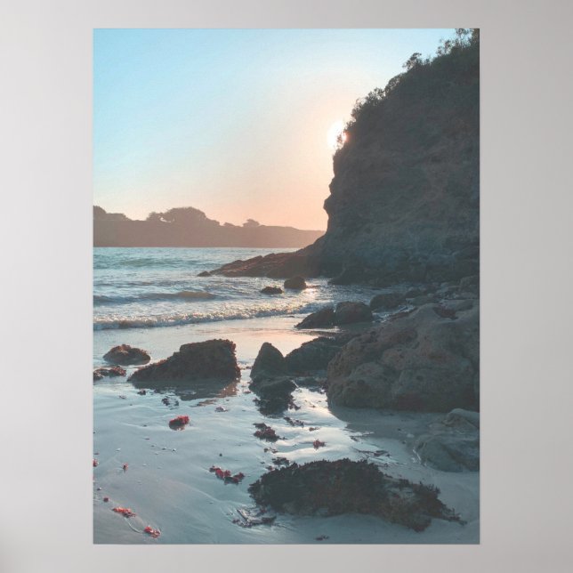Poster Plage Sunset Mendocino (Devant)