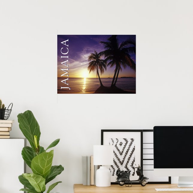 Poster Plages à Negril Jamaïque (Bureau à domicile)