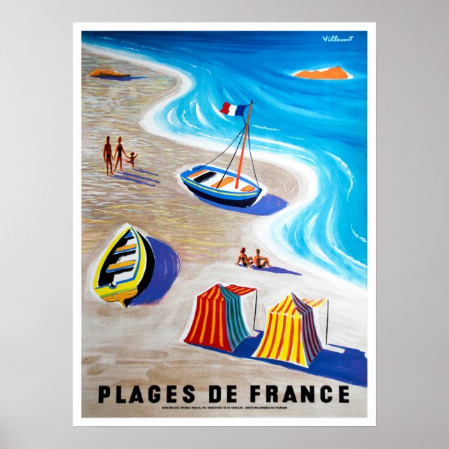 Poster Plages de France (Devant)