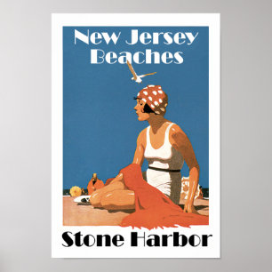 Poster Plages du New Jersey ~ Stone Harbour