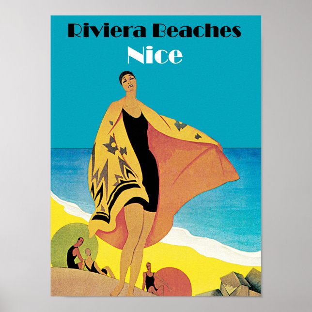 Poster Plages Riviera ~ Nice (Devant)