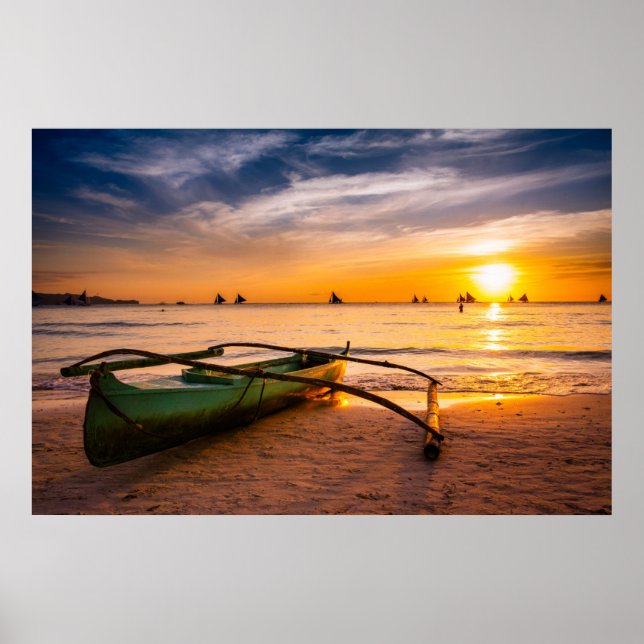 Poster Plages tropicales | Boracay's White Beach (Devant)