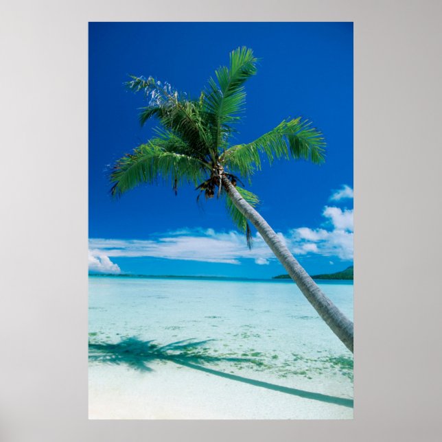 Poster Plages tropicales | Plage du motu Tofari, Bora Bor (Devant)