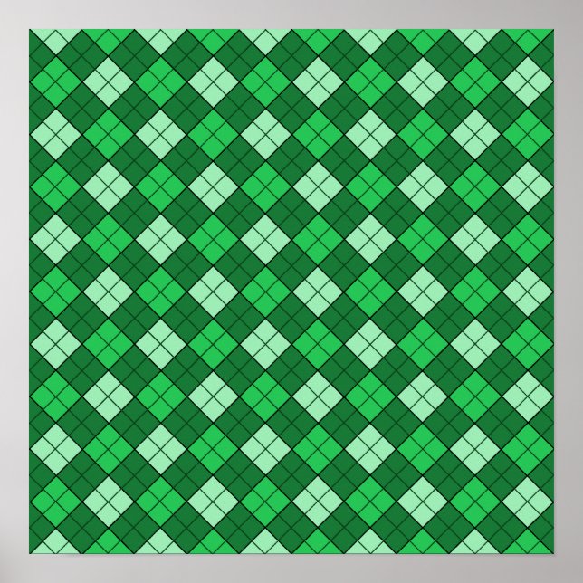 Poster Plaid vert (Devant)