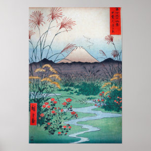 Poster Plaine de Hiroshige Ōtsuki en province de Kai