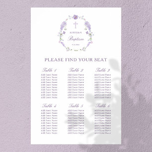 Poster Plaine florale Lavande Wreath Baptism Siège graphi