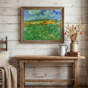 Poster Plaine près d'Auvers par Vincent van Gogh