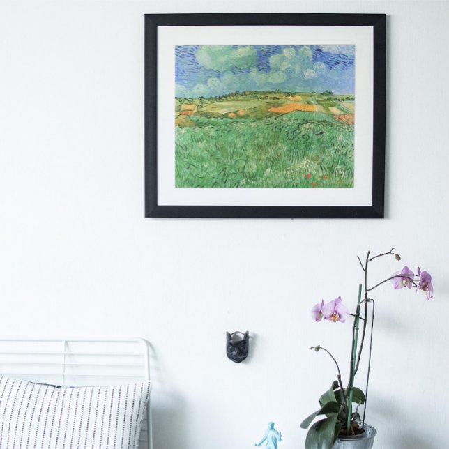 Poster Plaine près d'Auvers par Vincent van Gogh (Créateur téléchargé)