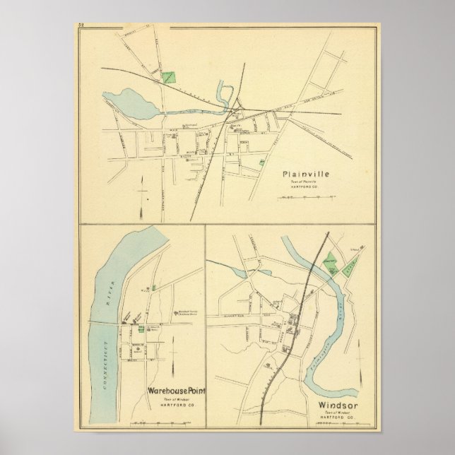 Poster Plainville, Entrepôt Pt, Windsor (Devant)