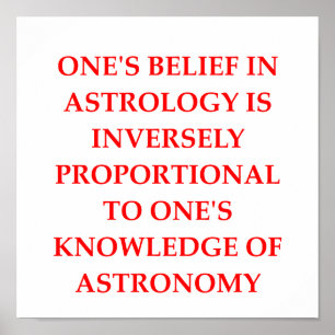 Poster plaisanterie d'astrologie d'astronomie