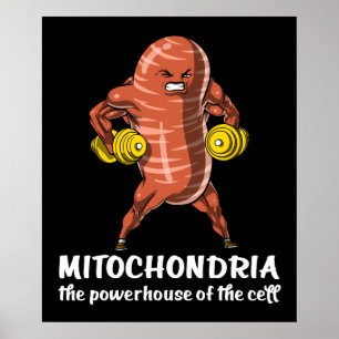 Poster Plaisanterie drôle de mitochondries de la Science