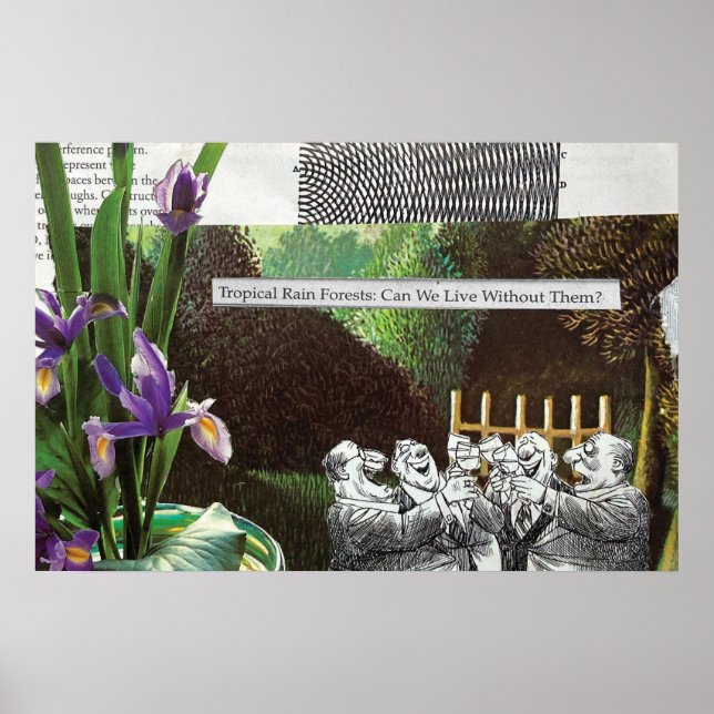Poster Plaisanterie politique drôle Forêt Changement clim (Devant)