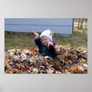 Poster "Plaisir sur les feuilles"