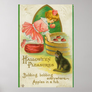 Poster Plaisirs d'Halloween, Vintage