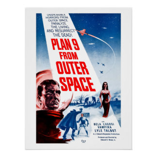 Poster Plan 9 de l'espace extra-atmosphérique (1957)