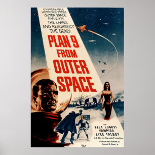 Poster Plan 9 de l'espace extra-atmosphérique - Sci-Fi M