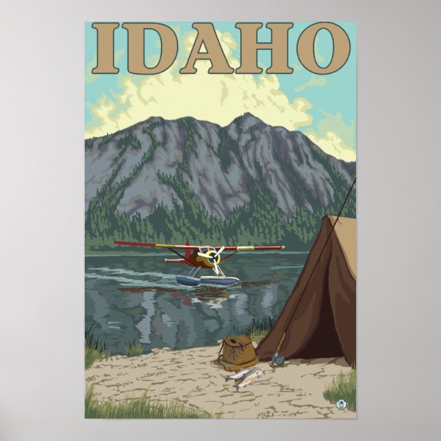 Poster Plan Bush et pêche - Idaho (Devant)