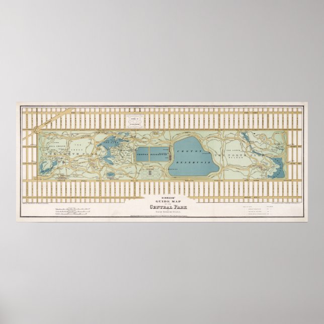 Poster Plan Central Park (Devant)