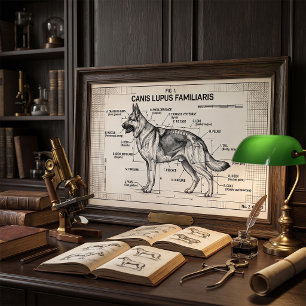 Poster Plan de chien berger allemand