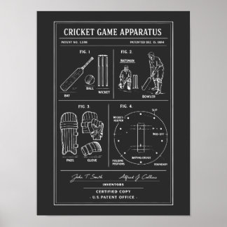 Poster plan de jeu de cricket