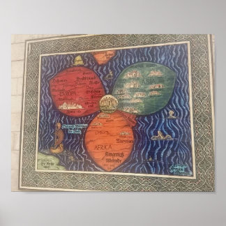 Poster Plan de la feuille de trèfle de lapin 1581