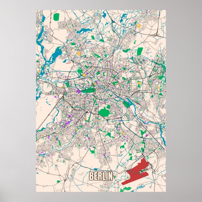 Poster Plan de la ville de Berlin (Devant)