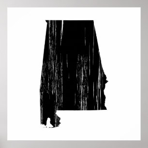 Poster Plan de l'État de l'Alabama en détresse