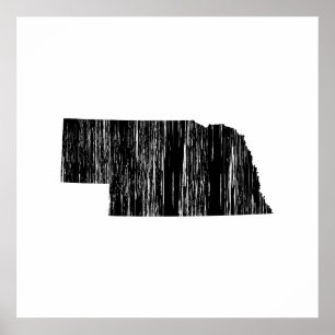 Poster Plan de l'État du Nebraska en détresse