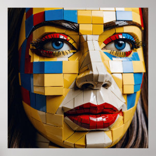 Poster "Plan de l'humanité" - Un portrait cubiste