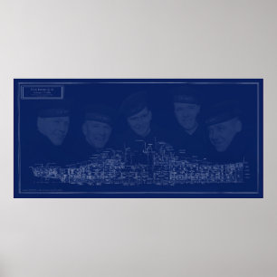 Poster Plan de l'USS Juneau