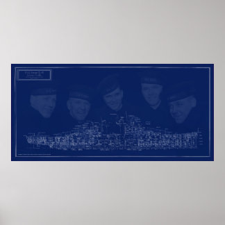 Poster Plan de l'USS Juneau