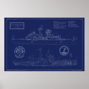 Poster Plan de l'USS Little Rock