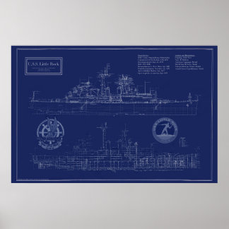 Poster Plan de l'USS Little Rock