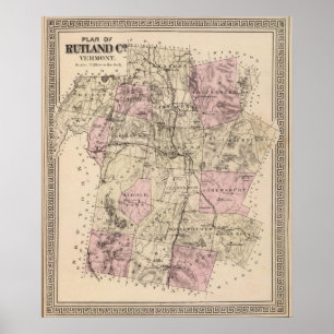 Poster Plan de Rutland Vermont