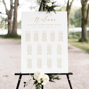 Poster Plan de table de bienvenue pour 13 tables