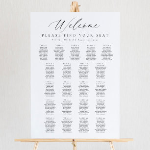Poster Plan de table de bienvenue pour 21 tables