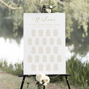 Poster Plan de table de bienvenue pour 22 tables