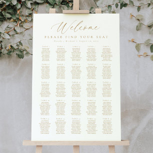 Poster Plan de table de bienvenue pour 25 tables