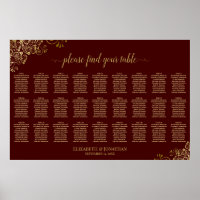 Plan de table de mariage à 27 tables Auburn Brun &