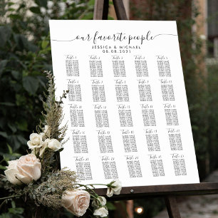 Poster Plan de table de mariage grand format 25