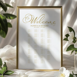 Poster Plan de table de mariage par ordre alphabétique en