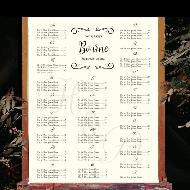 Poster Plan de table des invités pour un événement spécia (Créateur téléchargé)