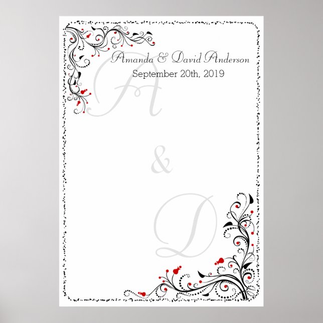 Poster Plan de table pour événement spécial de mariage ou (Devant)