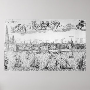 Poster Plan de ville d'Anvers, 1549
