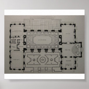Poster Plan d'étage du premier étage