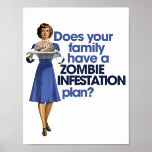 Poster Plan d'infestation zombie