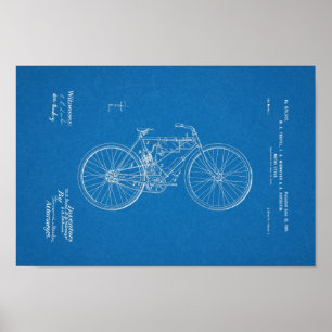 Poster Plan directeur Vintage de 1901 sur les brevets de 