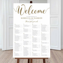 Plan d'or de l'ordre alphabétique du mariage