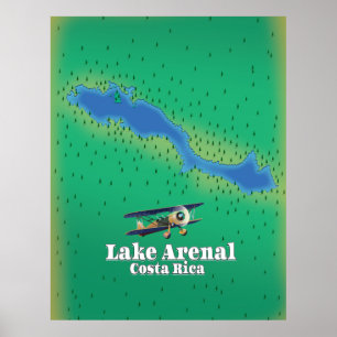 Poster Plan du lac Arenal, Costa Rica