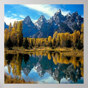 Poster Plan du lac toile Imprimer